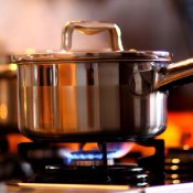 pan on gas stovetop-gas for home heating-Rockgas North